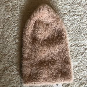 Pink Faux Fur Beanie